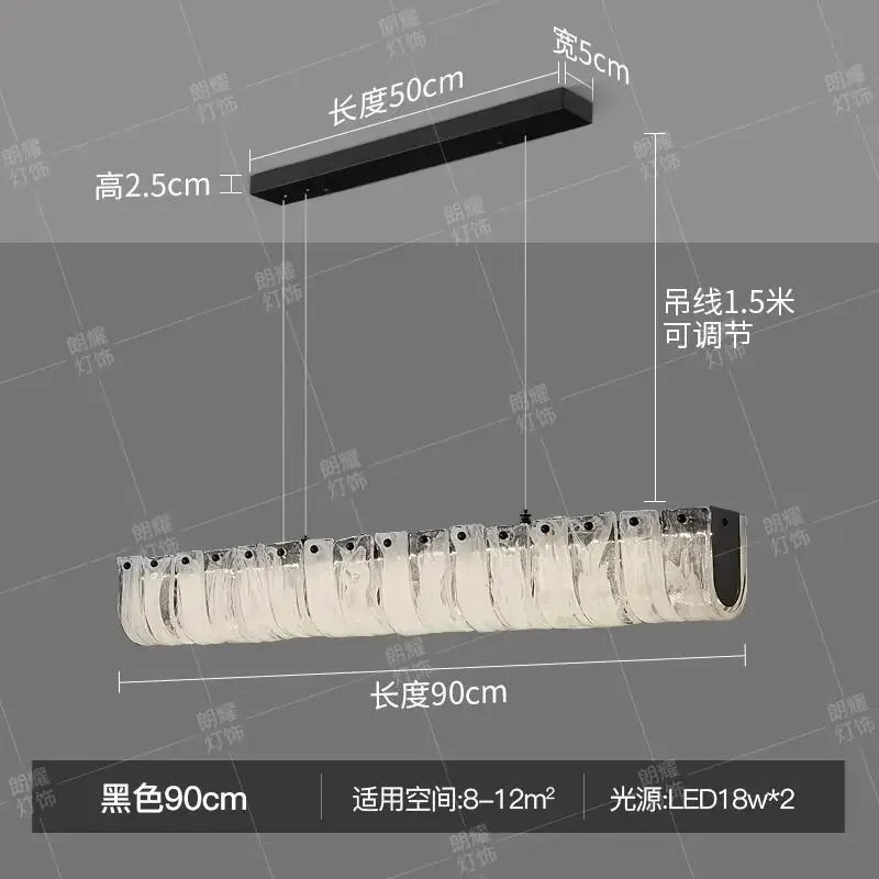 DecorBites™ Cloud Glass Chandelier: Luxury Minimalist Copper Light for One Character Restaurant