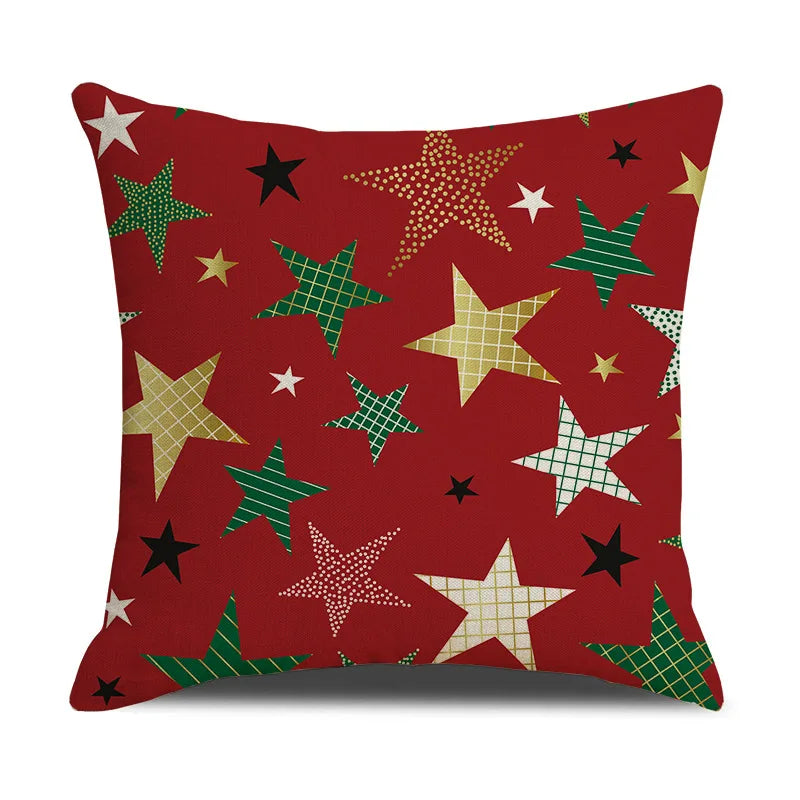DecorBites™ Christmas Deer Linen Cushion Cover - Home Decor Sofa Pillowcase