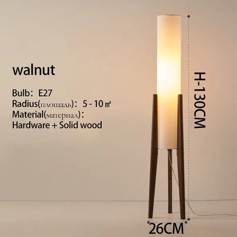 Decorbites™ Japanisches Holz-Bodenleuchte Vintage LED für Retro-Wohnzimmer, Schlafzimmer, Arbeitszimmer