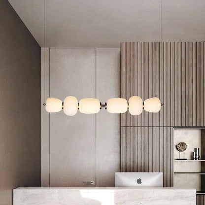 DecorBites™ Glass Ball Pendant Light: Modern Milky White LED Hanging Lamp for Dining Table