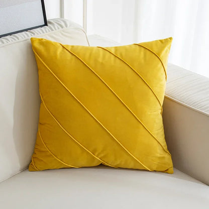 DecorBites™ Hand Pleat Embroidered Cushions 30x50/45x45cm Beige Pink Nordic Style Pillowcase