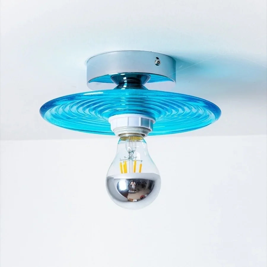 DecorBites™ Glass LED Ceiling Lamp Iron Base Nordic Modern Simple Design