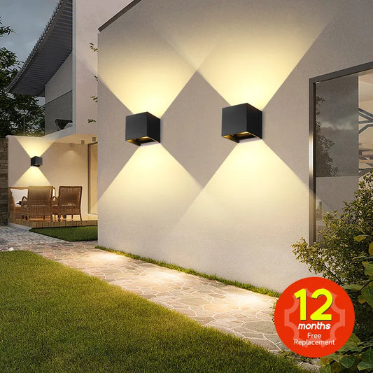 DecorBites™ LED Wall Light: Waterproof Indoor Outdoor Decor Lamp for Bedroom Living Room
