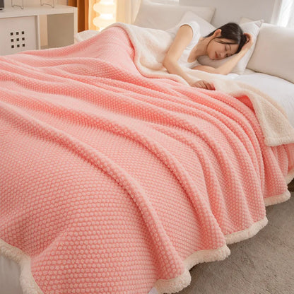 DecorBites™ High-Density Plush Double-Layer Blanket - Multi-Functional and Cozy Warmth