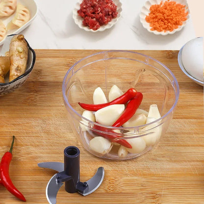 DecorBites™ 400ml Mini Food Shredder with 3 Blades - Curves-Practical