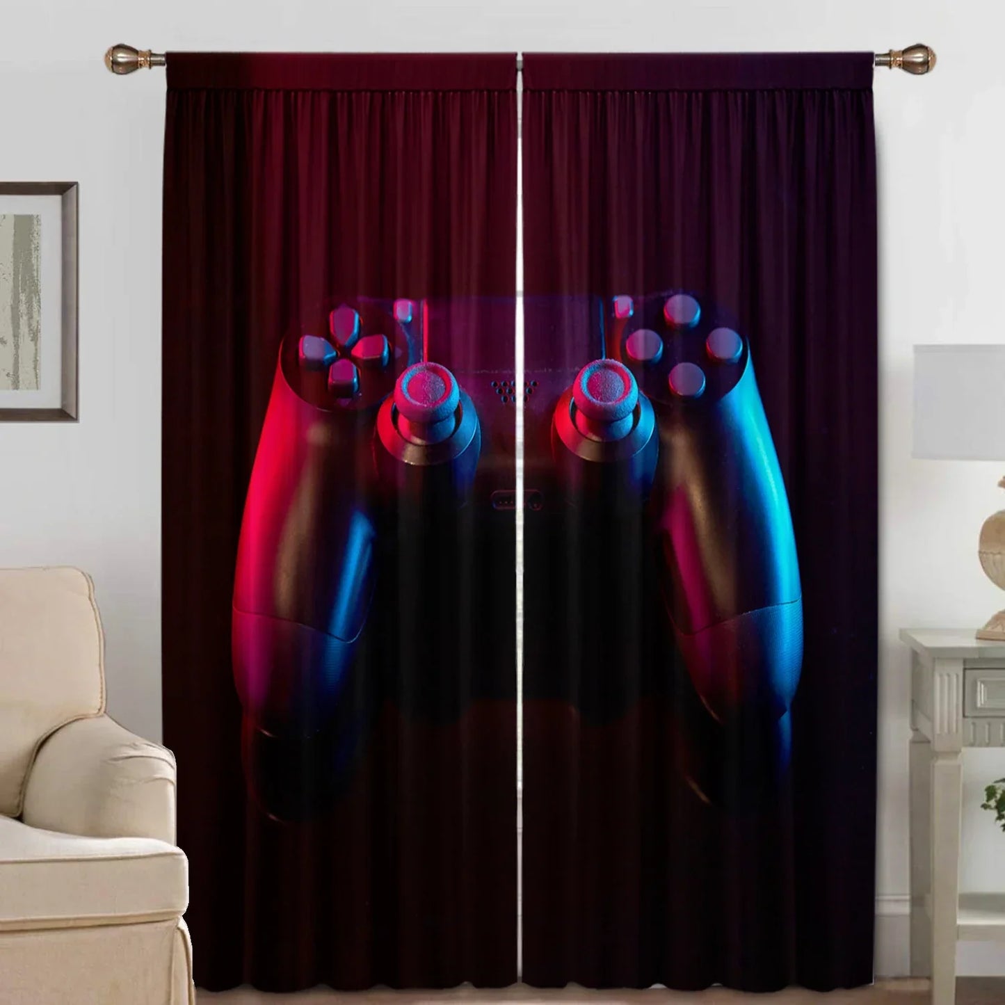 Decobites Game Console Handle Curtains: Kitchen, Cafe, Living Room, Balcony Décor