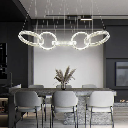 DecorBites™ Crystal Chandelier Pendant Light for Living Room Dining Room Ceiling Lighting