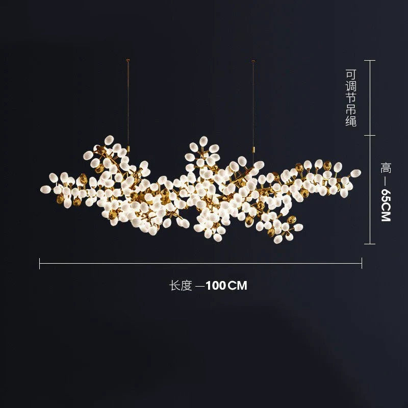 DecorBites™ Gold Grape Luxury Glass Pendant Chandeliers for Living Room and Kitchen