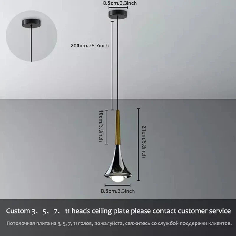 DecorBites™ Lodes Rain Pendant Lamp LED Light Danish Design Bedroom Living Room Decor