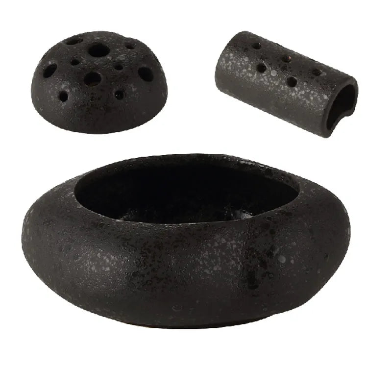 DecorBites™ Lotus Seedpod Ceramic Vase Artificial Flower Pot Modern Desk Decor