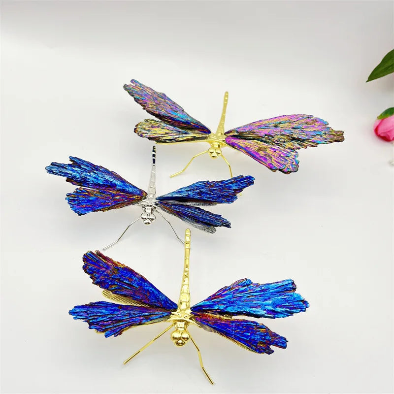 DecorBites™ Crystal Dragonfly Handmade Natural Crystal Decorative Figurines