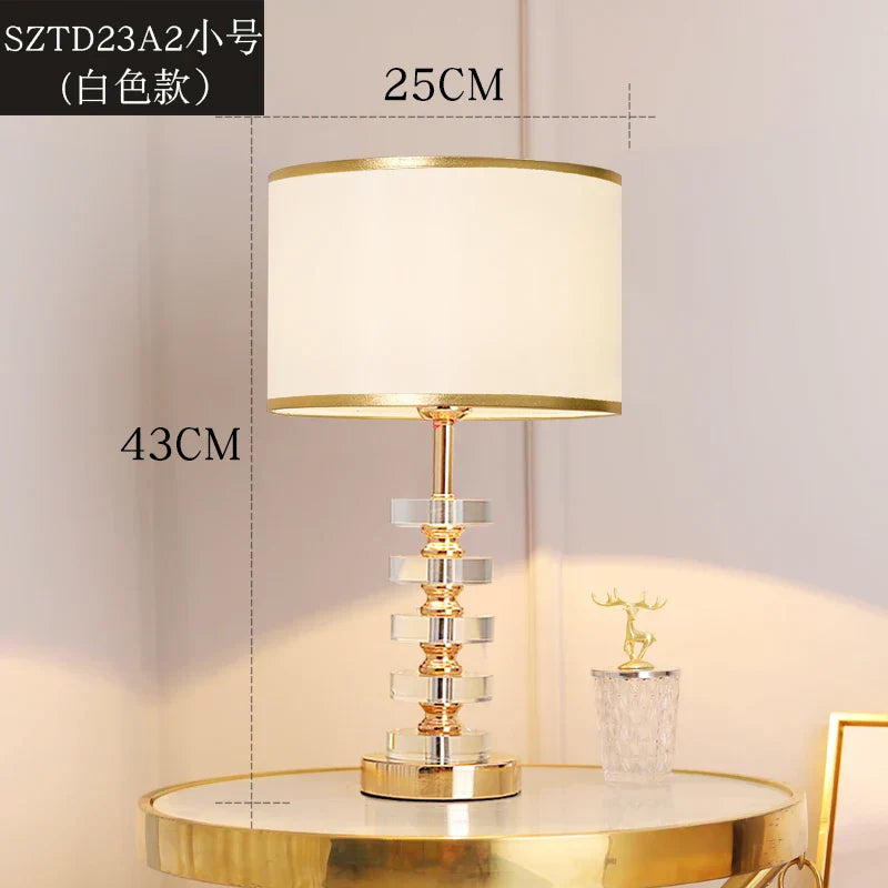 DecorBites™ Crystal Table Lamp: Elegant Modern American Style for Living Room Bedroom