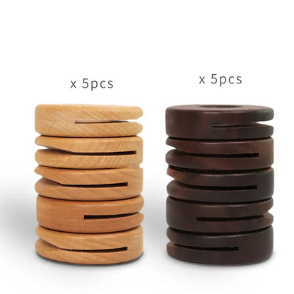 مشبك كيس الكعك المصنوع من خشب الجوز الأسود من DecorBites™: مشبك إغلاق خشبي لتنظيم مطبخك بشكل أنيق