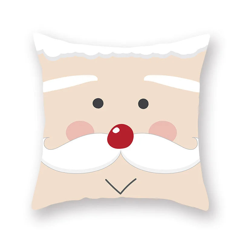 DecorBites™ Christmas Santa Elk Pillowcase 45x45cm for Sofa Chair Decor