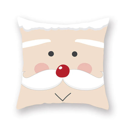 DecorBites™ Christmas Santa Elk Pillowcase 45x45cm for Sofa Chair Decor