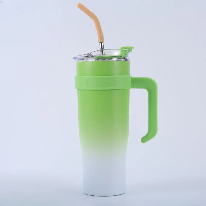 كوب DecorBites™ 40 أونصة من الفولاذ المقاوم للصدأ مع زجاجة حرارية للقهوة والسفر