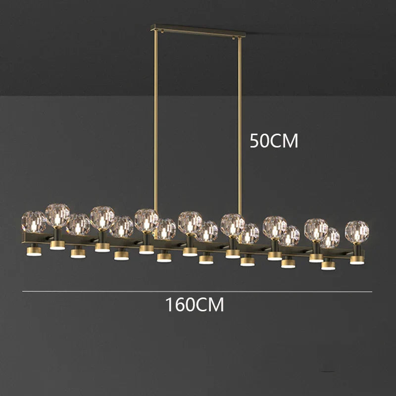 DecorBites™ Crystal Chandelier Luxury Pendant Light for Living and Dining Room