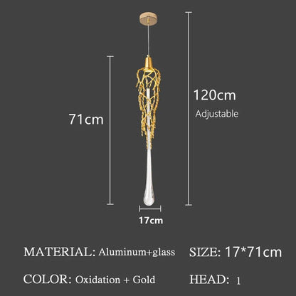 DecorBites™ Branch Art Cage Crystal Chandelier for Modern Dining Room Lighting