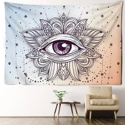 Decobites Orange Eye Tapestry Wall Hanging for Psychedelic Home Decor