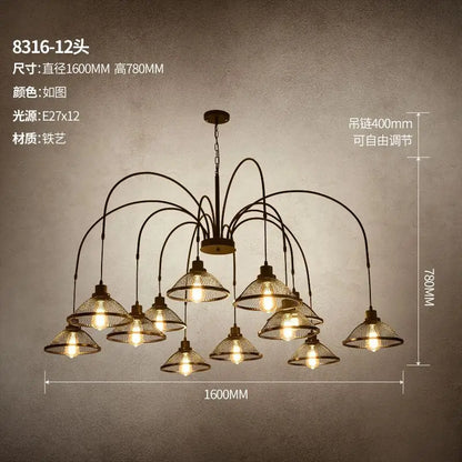 DecorBites™ Industrial Pendant Lamp for Living Room Dining Bar Cafe Loft Retro Chandelier