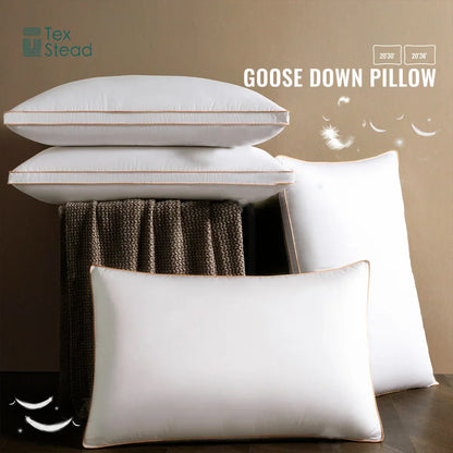 Luxury Goose Down Pillow by Decobites - Neck Support for Restful Sleep