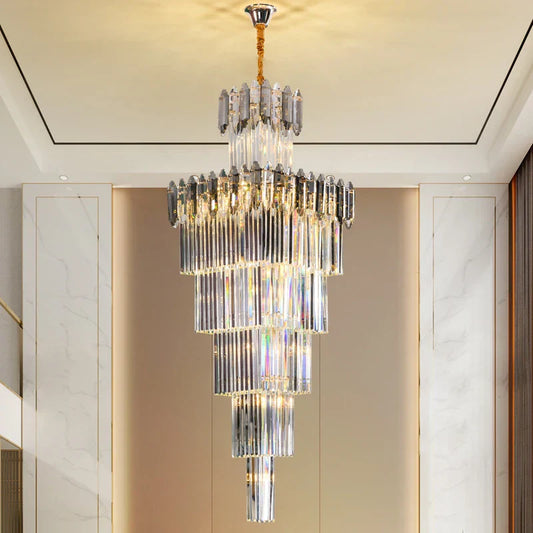 DecorBites™ Crystal Chandelier: Elegant Light Fixture for Luxury Interiors