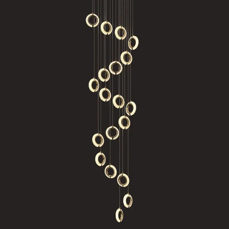 DecorBites™ Crystal Gold LED Chandelier Modern Luxury Ceiling Lamp