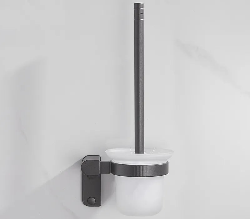 مجموعة أدوات الحمام DecorBites™: حامل مناشف، رف، حامل ورق، حامل مناشف، حامل فرشاة المرحاض