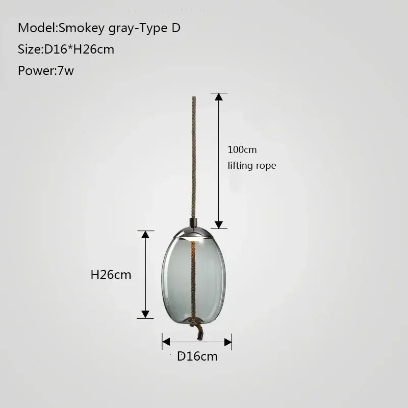 DecorBites™ Glass Chandelier Knot Pendant Lamp for Bedroom Kitchen Dining Room