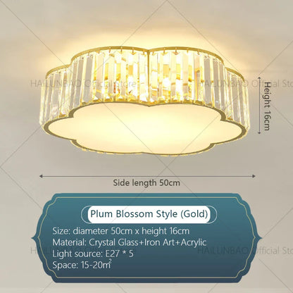DecorBites™ Crystal Light: Modern Restaurant Hotel Ceiling Light for Living Room