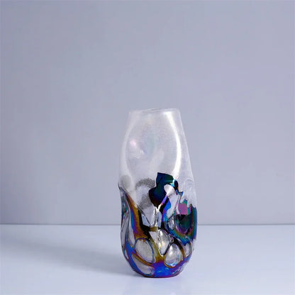DecorBites™ Gradient Glass Vase for Home Decor and Floral Arrangements