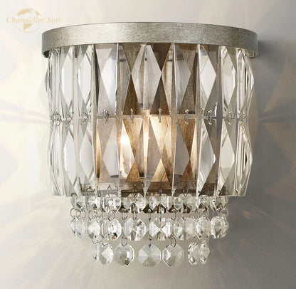 DecorBites™ Crystal LED Wall Sconce Light Fixture - Portia Collection
