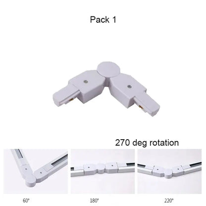 DecorBites™ Aluminum Track Rails for LED Spotlights with T-L Connector