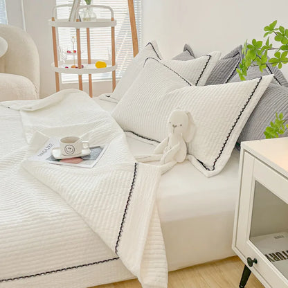 DecorBites™ Korean Style Bubble Yarn Quilted Summer Comforter Set