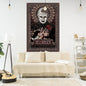 Decobites Jack-O-Lantern Wall Tapestry: Halloween Horror Movie Boho Home Decor for Bedroom