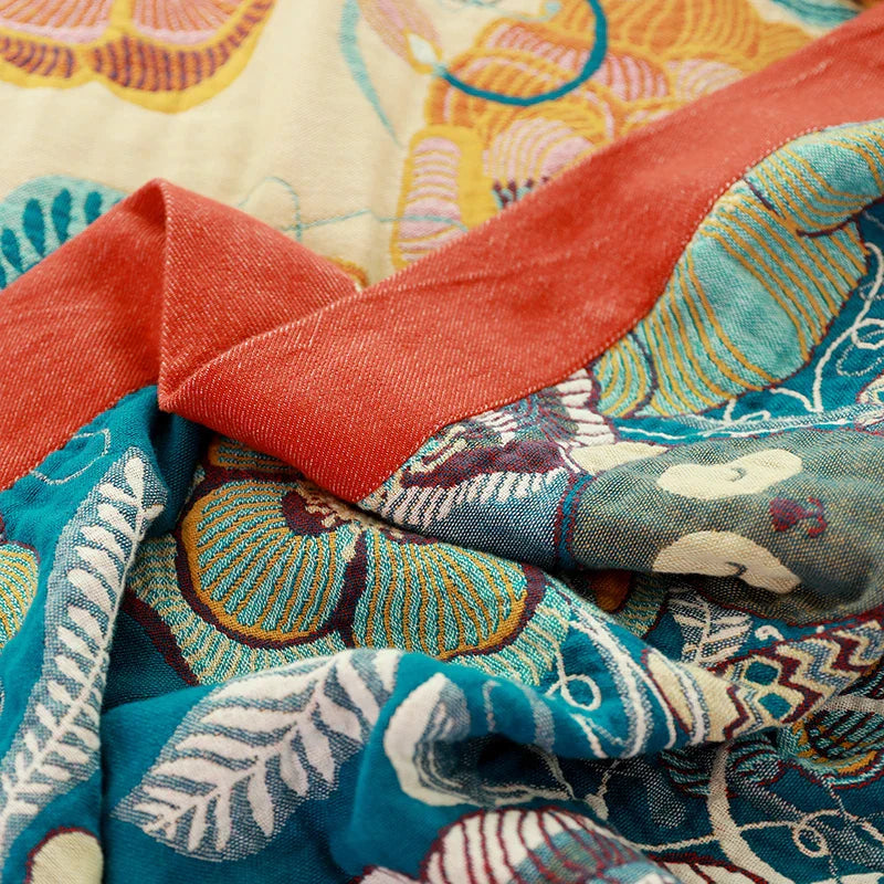 بطانية أريكة وسرير من القطن بتصميم بوهو مانتا من DecorBites™