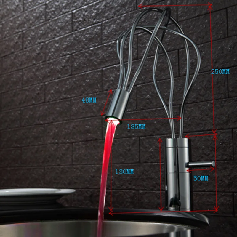 DecorBites™ LED Waterfall Bathroom Faucet Chrome Basin Mixer Tap Single Handle