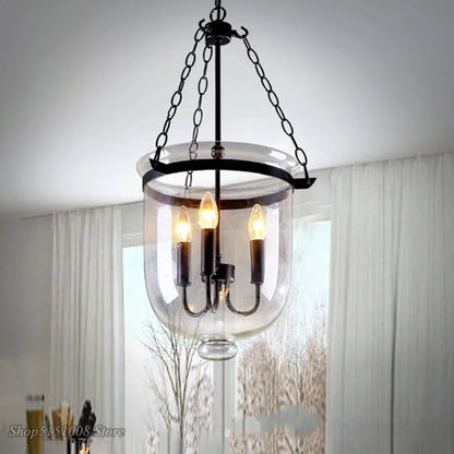 DecorBites™ Glass Bucket Pendant Light: Retro LED Dining Room Fixture