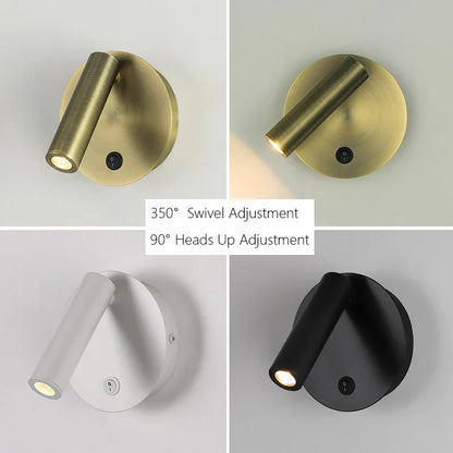 DecorBites™ مصباح قراءة حائطي LED قابل للتعديل بقوة 3 وات لغرفة النوم والفندق