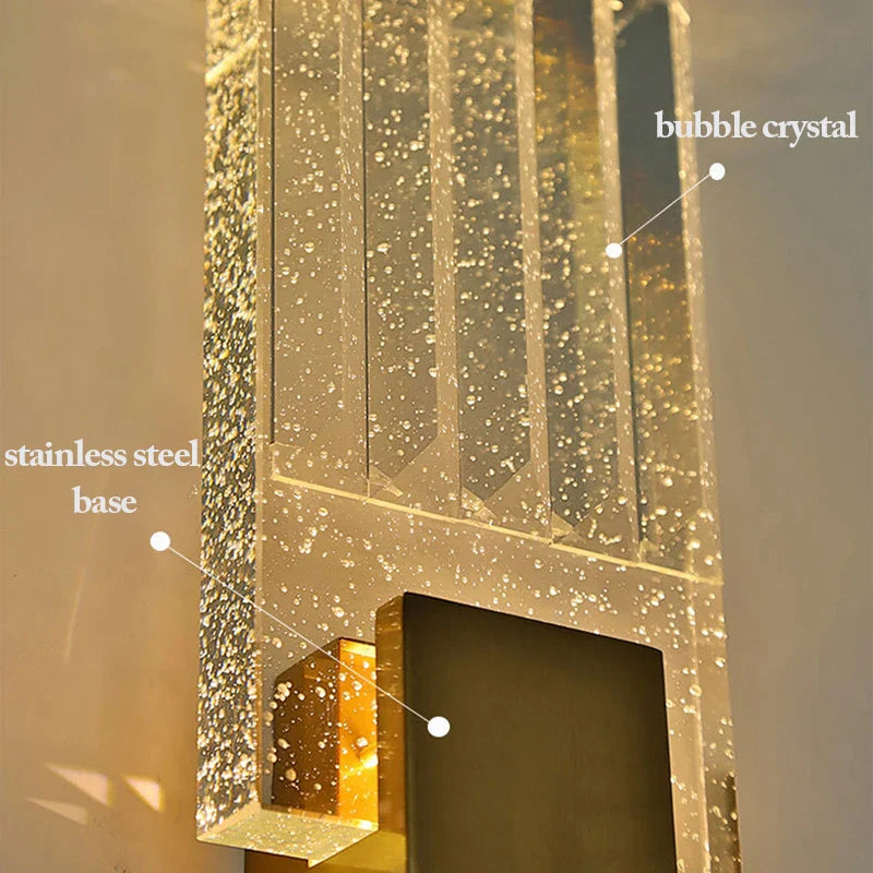 DecorBites™ Bubble Crystal LED Wall Sconces Gold Modern Indoor Lighting for Home Decor
