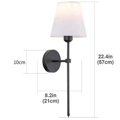 DecorBites™ Industrial Retro Fabric Wall Lamp for Bedroom, Bathroom, Living Room Lighting
