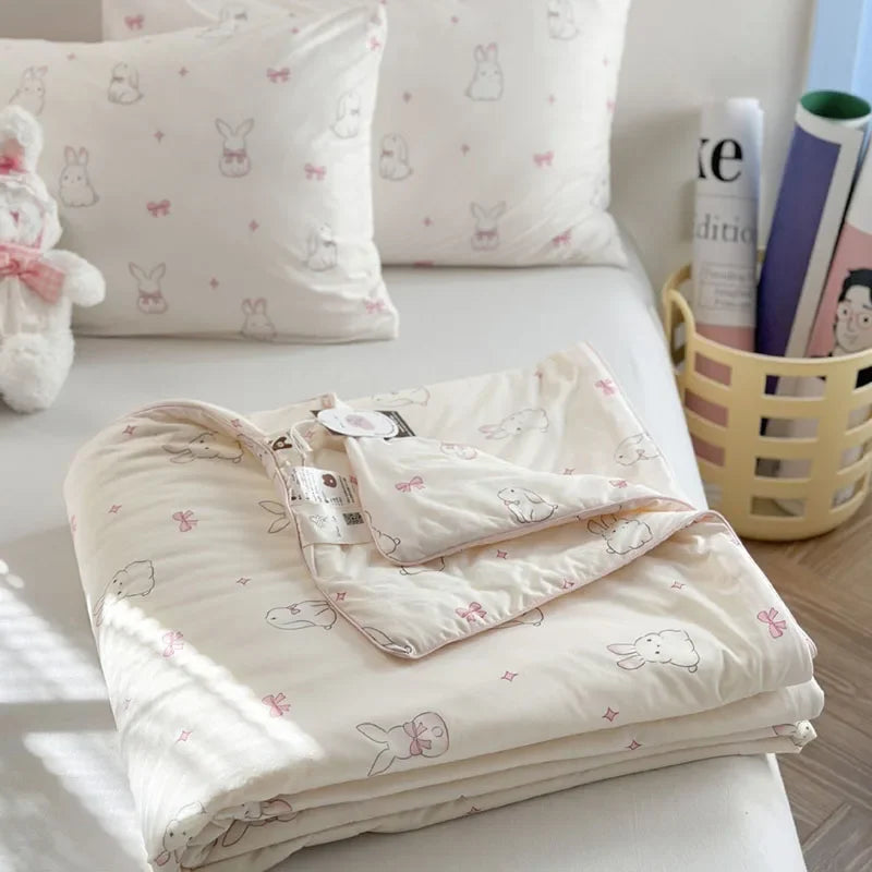 DecorBites™ Children Cartoon Summer Cooling Quilt - Double Bed Breathable Thin Blanket Duvet