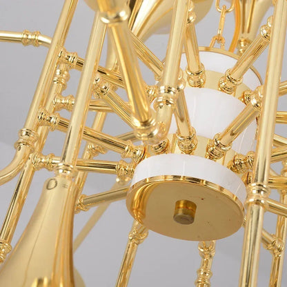 Lámparas de pie de cuerno vintage retro moderno | Colgantes de trompeta de oro Decorbites™