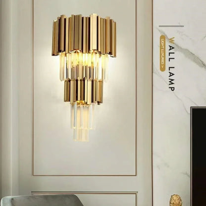 DecorBites™ Glass Rod Crystal Wall Sconce: Modern Luxury Bedroom Living Room Light