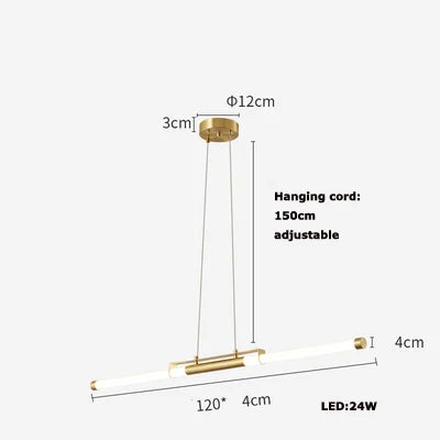 DecorBites™ Art Deco LED Gold Chandelier for Dinning Room