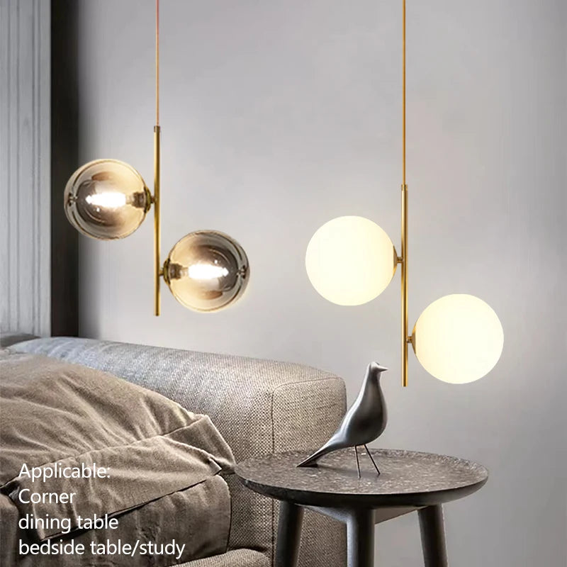 Copper Glass Pendant Light Multiple Voltages