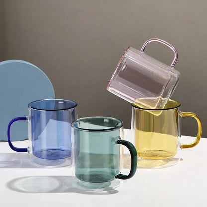 DecorBites™ Double Bottom Whiskey Wine Glass Tumbler, Set of 2 – Creative Drinking Mug