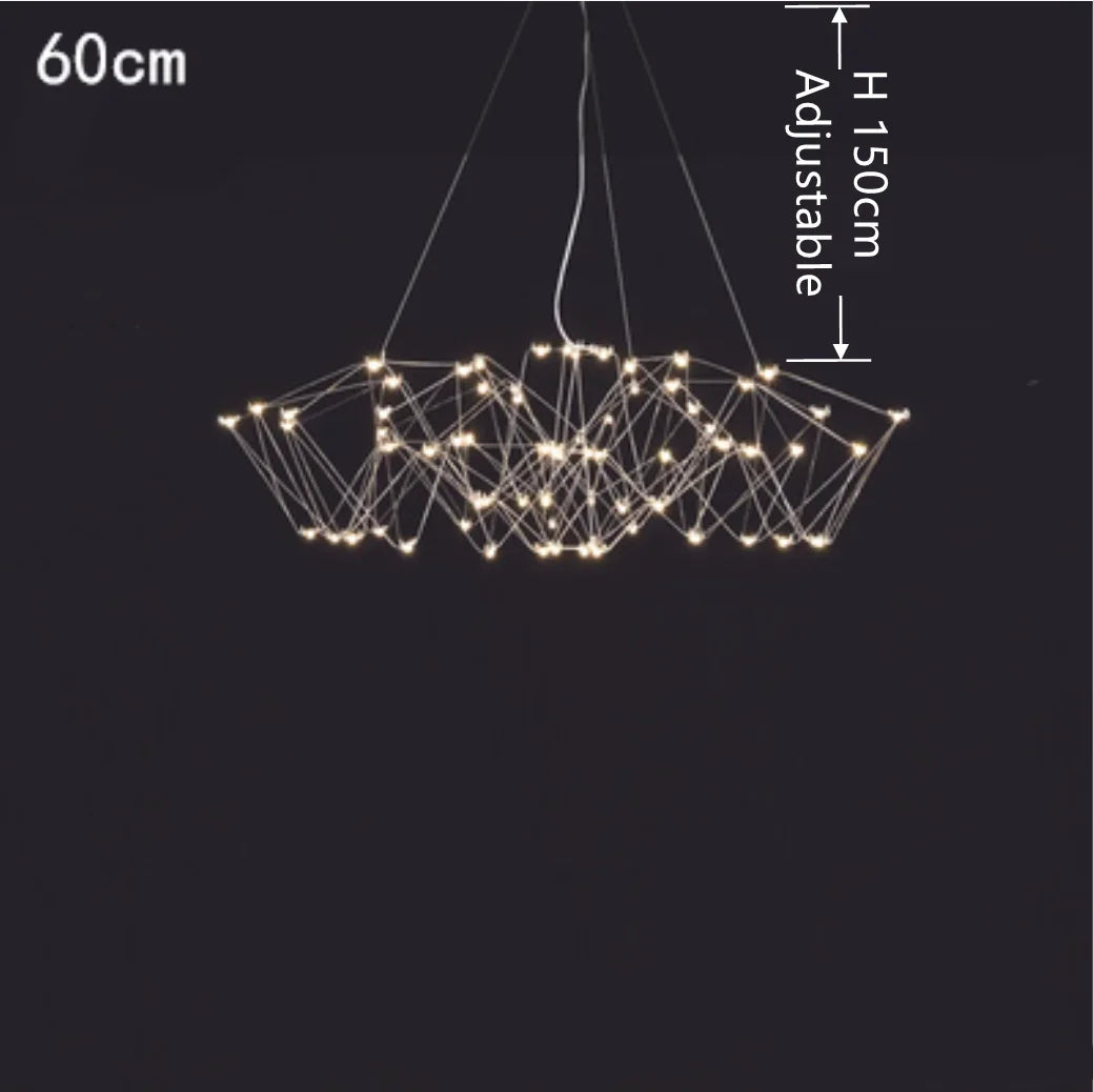 Lámpara colgante cúbica DecorBites™: Lámpara LED moderna y creativa para sala de estar y restaurante