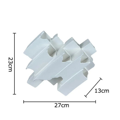 ديكور بايتس™ - زينة مكتب سيراميكية هندسية بتصميم بسيط - ديكور غرفة