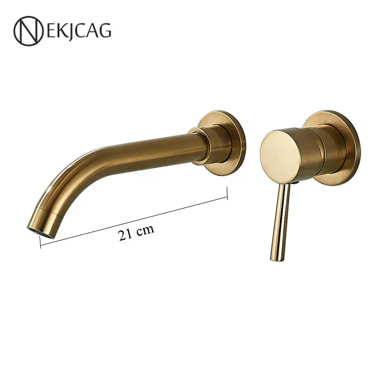 Grifo de la Cuenca de Oro Decorbites™: Asa Única, Agua Caliente y Fría, Acabado en Negro Mate